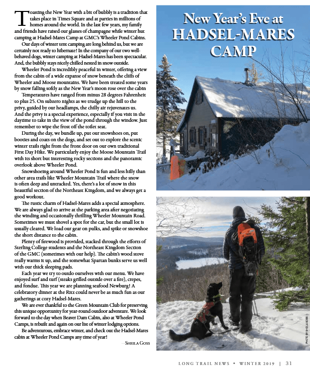 Long trail hadsel article